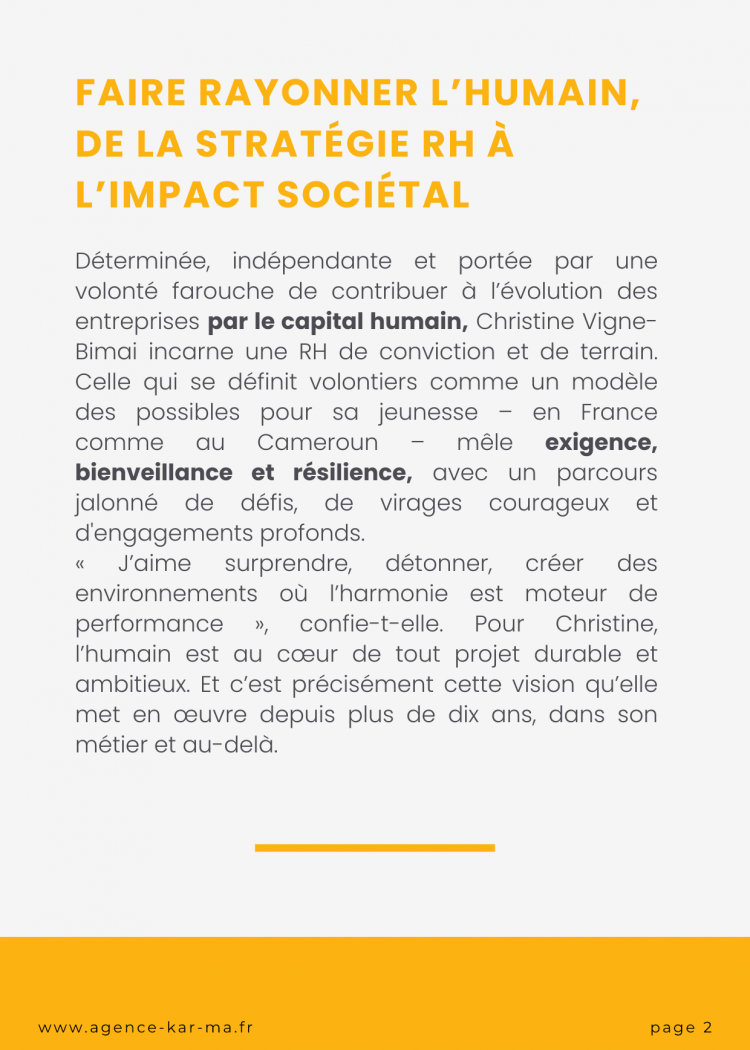AUDACE magazine - Septembre 2025 - Christine Vigne-Bimai