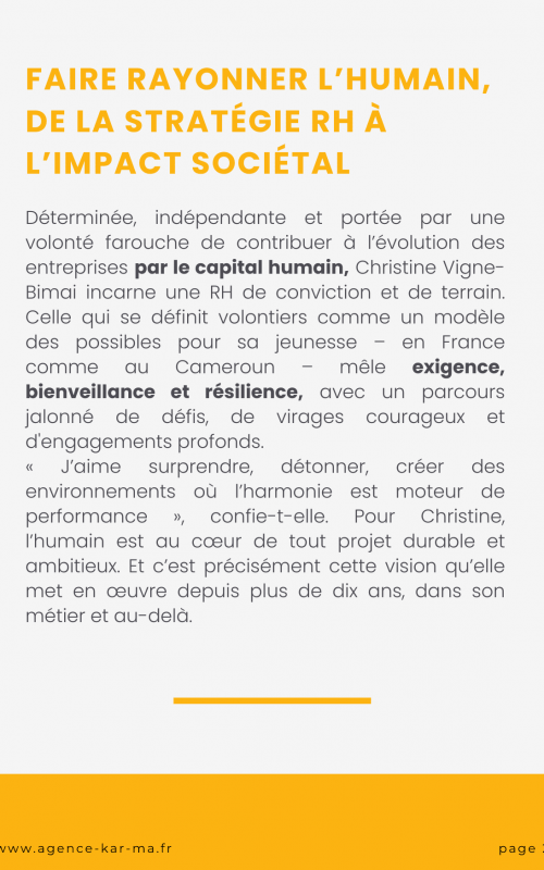 AUDACE magazine - Septembre 2025 - Christine Vigne-Bimai
